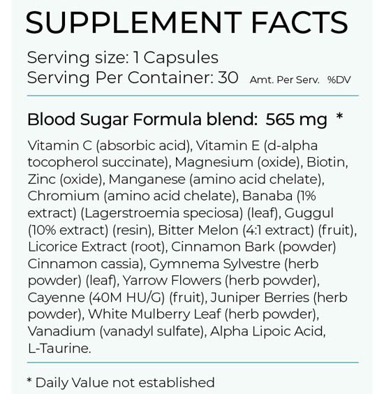 Blood Sugar Formula Ingredients 