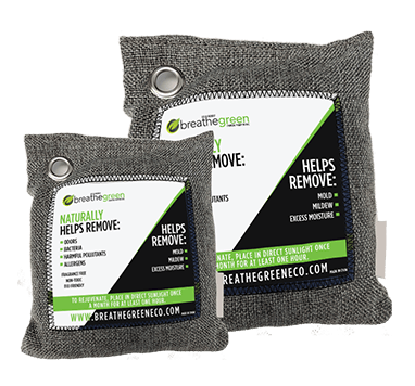breathe green charcoal bags