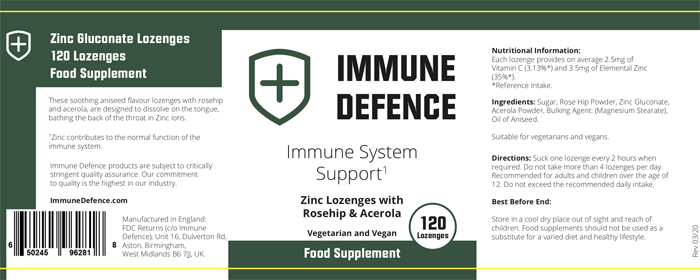 immune defence label